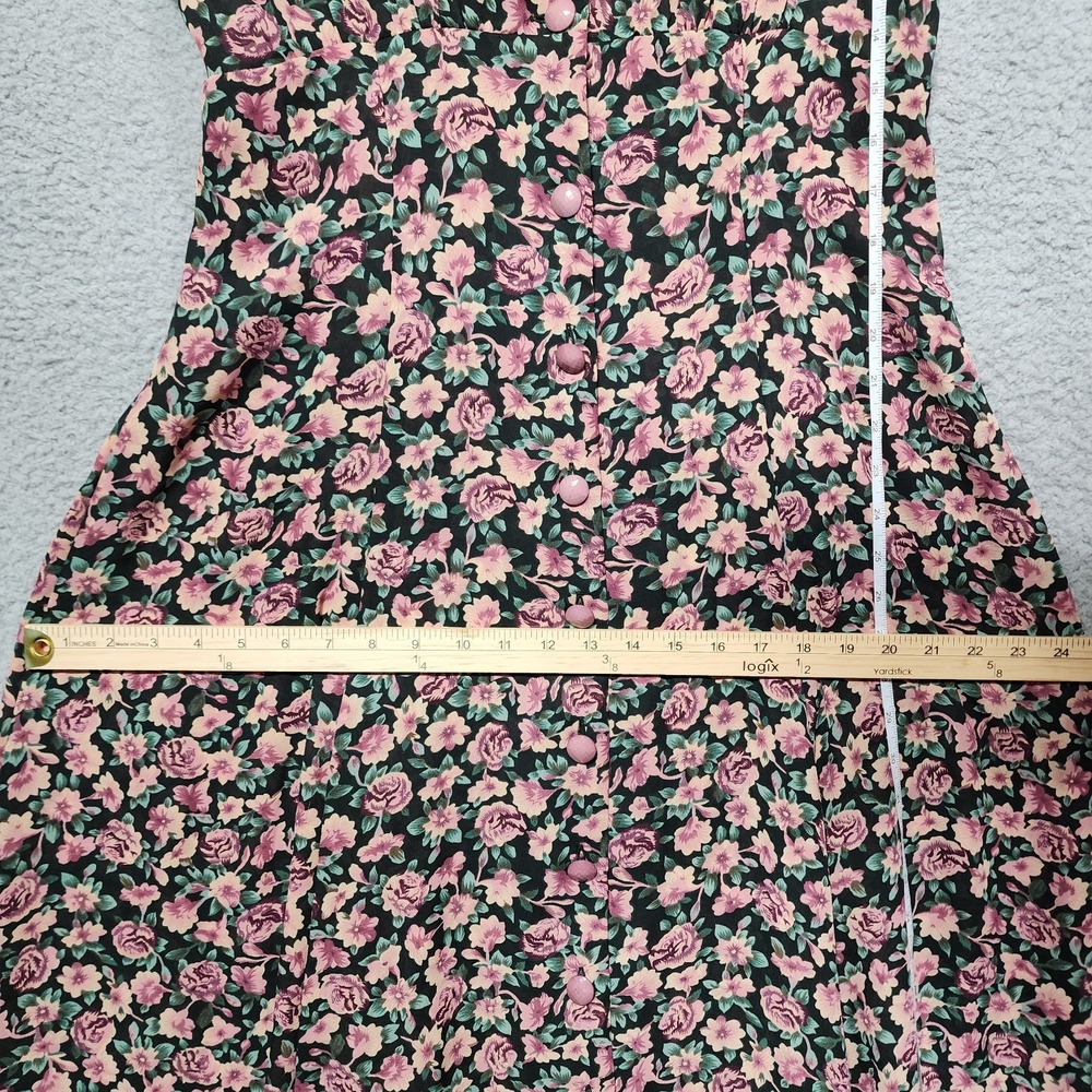 Joni Blair Womens Dress Floral Vintage Size 13 Emperor Waist 80's - Picture 8 of 10